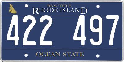 RI license plate 422497