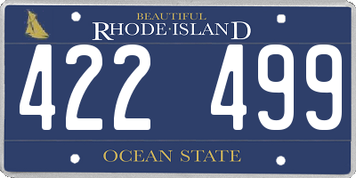 RI license plate 422499