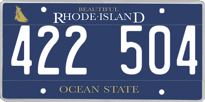 RI license plate 422504