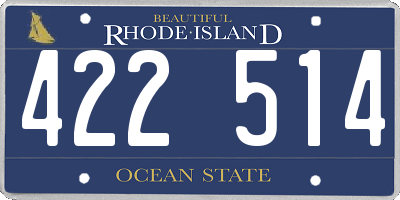 RI license plate 422514