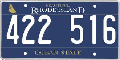 RI license plate 422516