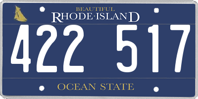 RI license plate 422517