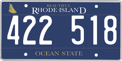 RI license plate 422518