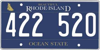 RI license plate 422520