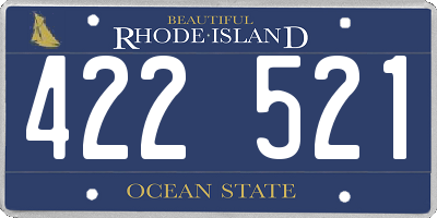 RI license plate 422521