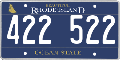 RI license plate 422522
