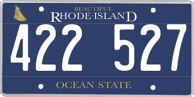 RI license plate 422527