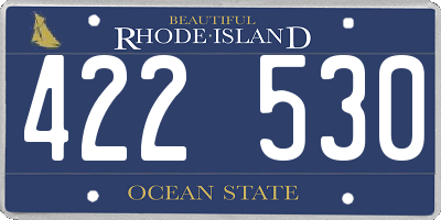 RI license plate 422530