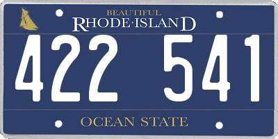 RI license plate 422541