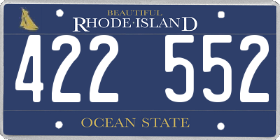 RI license plate 422552