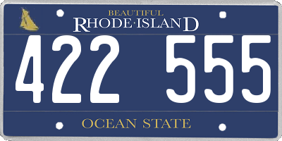 RI license plate 422555