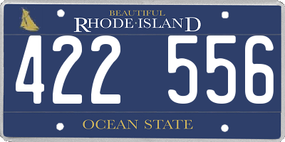 RI license plate 422556
