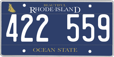 RI license plate 422559