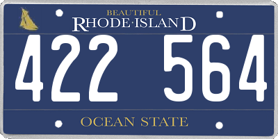 RI license plate 422564