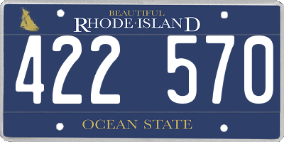 RI license plate 422570