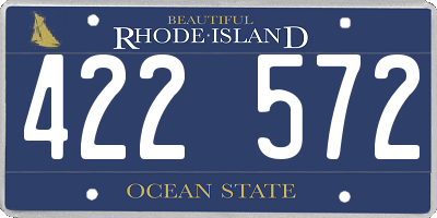 RI license plate 422572