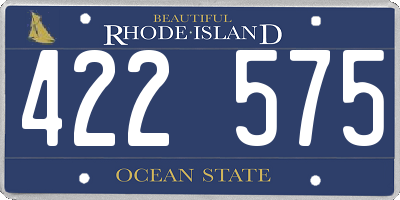 RI license plate 422575