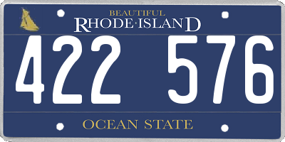 RI license plate 422576