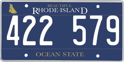 RI license plate 422579