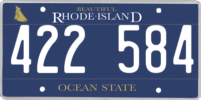 RI license plate 422584