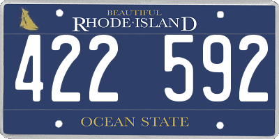RI license plate 422592
