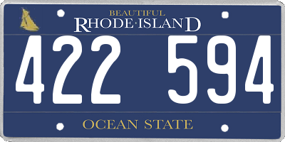 RI license plate 422594