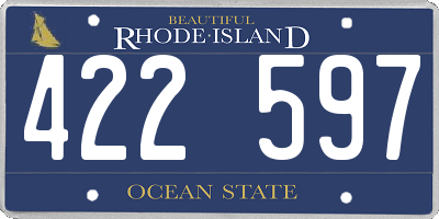 RI license plate 422597