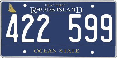 RI license plate 422599