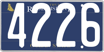 RI license plate 4226