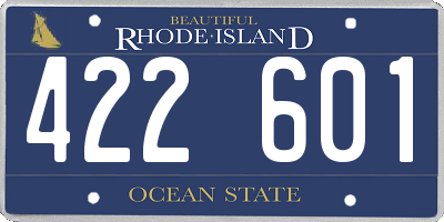 RI license plate 422601
