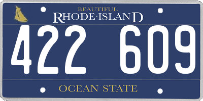 RI license plate 422609