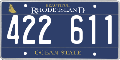 RI license plate 422611