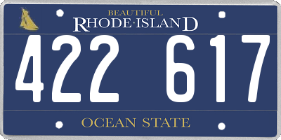 RI license plate 422617