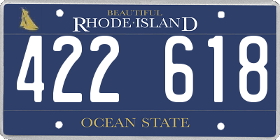 RI license plate 422618