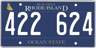 RI license plate 422624