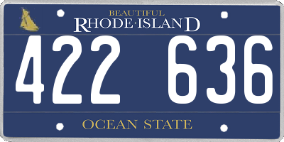 RI license plate 422636