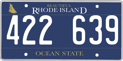 RI license plate 422639