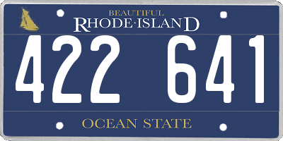 RI license plate 422641