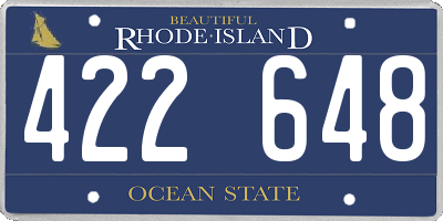 RI license plate 422648