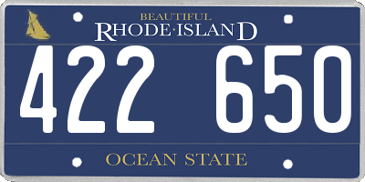 RI license plate 422650