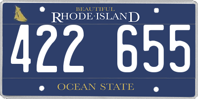 RI license plate 422655