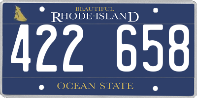 RI license plate 422658