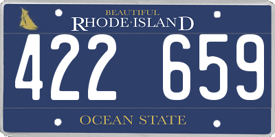 RI license plate 422659