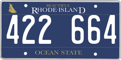 RI license plate 422664