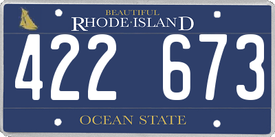 RI license plate 422673
