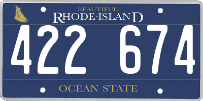 RI license plate 422674