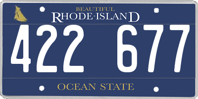 RI license plate 422677