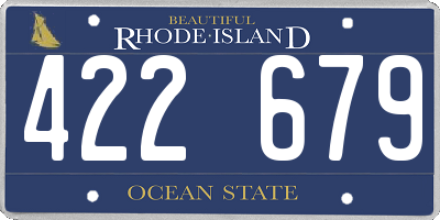 RI license plate 422679