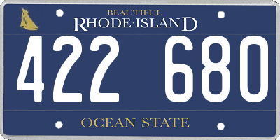 RI license plate 422680
