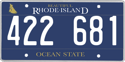 RI license plate 422681